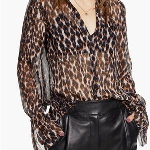 NEW Paige Abriana Shirt in Blue Ice / Cliffside Size S #580 w/o tags